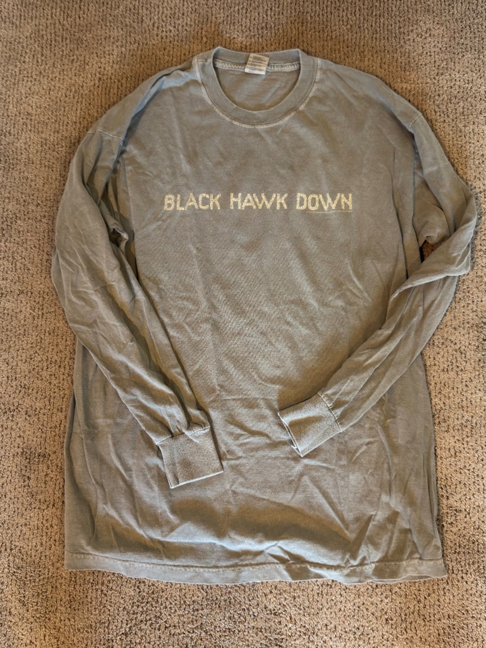 Vintage Graphic Tee - Black Hawk Down Movie Promo - Green/Khaki